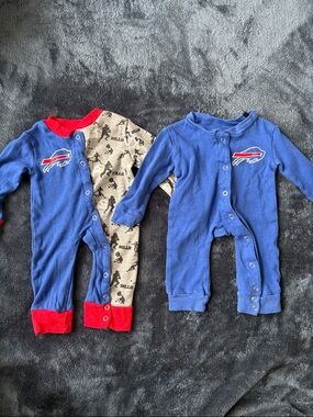 NFL Buffalo Kids' Two-Pack Footie Set in Blue and Red